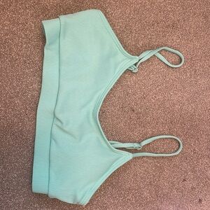 garage turquoise bikini top
